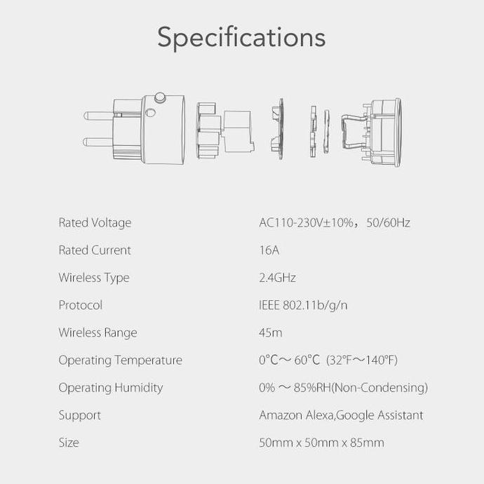 Whynot- Amc Matter Eu Smart Plug Apple Homekit Colokan Stop Kontak Wireless