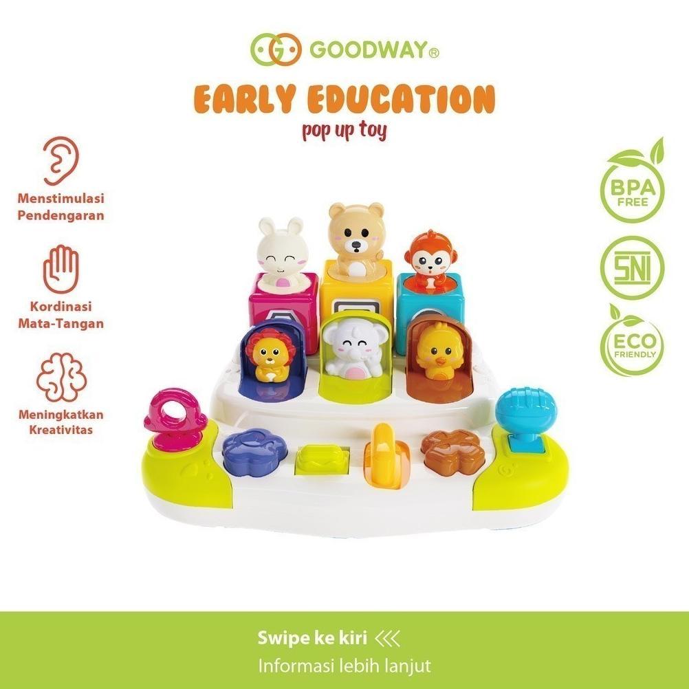 [KIW] Goodway Early Educational Pop Up Toy / Mainan Sensori / Mainan Motorik Bayi Tombol Pop Up Litt