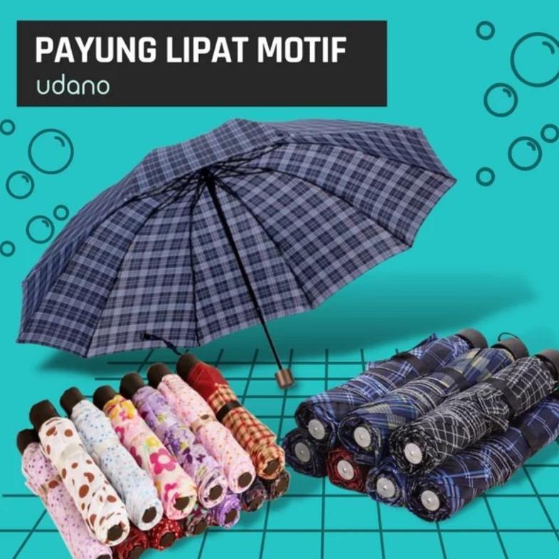 PREMIUM SS PAYUNG LIPAT MOTIF BUNGA MOTIF KOTAK RANDOM PAYUNG HUJAN LIPAT ANTI HUJAN PAYUNG LIPAT HU