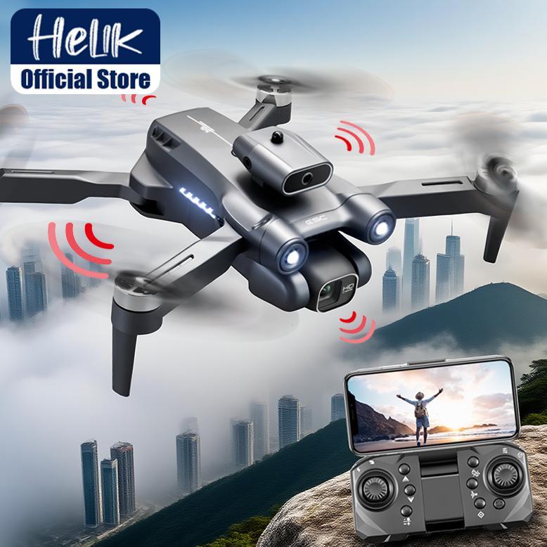 Helik Drone S1S Kamera Ganda Hd Quadcopter Brushless Motor Kendali Jarak Jauh Dengan Remote Control