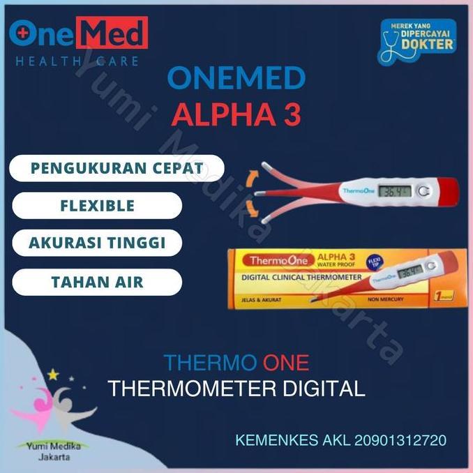 Medkit- Termometer Digital Onemed/Termometer Digital Alpha 3/Fleksibel
