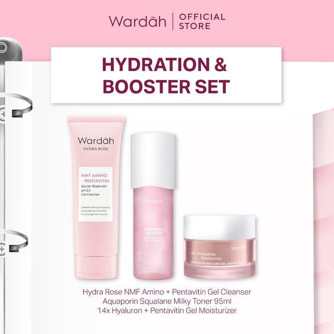 Iyaakirim- Wardah Paket 3 Pcs Gel Moisturizer, Face Wash, Dan Serum / Toner Bright Radiant Bright Gl