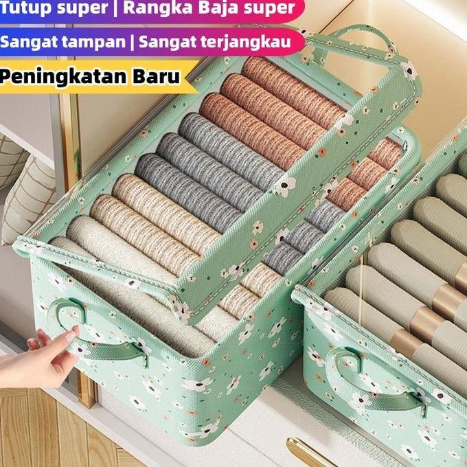 Saveyou- Peningkatan Baru Storage Box Rangka Baja Tutup Super Storage Box Organizer Tahan Debu Dan K