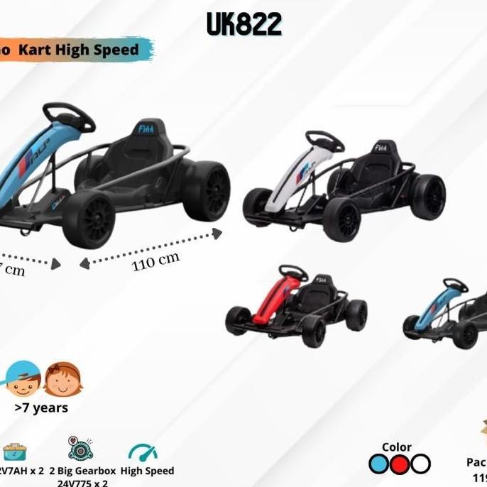 Mainan Mobil Aki Anak Gokart Elektrik Drifter 24V UK 822 Unikid