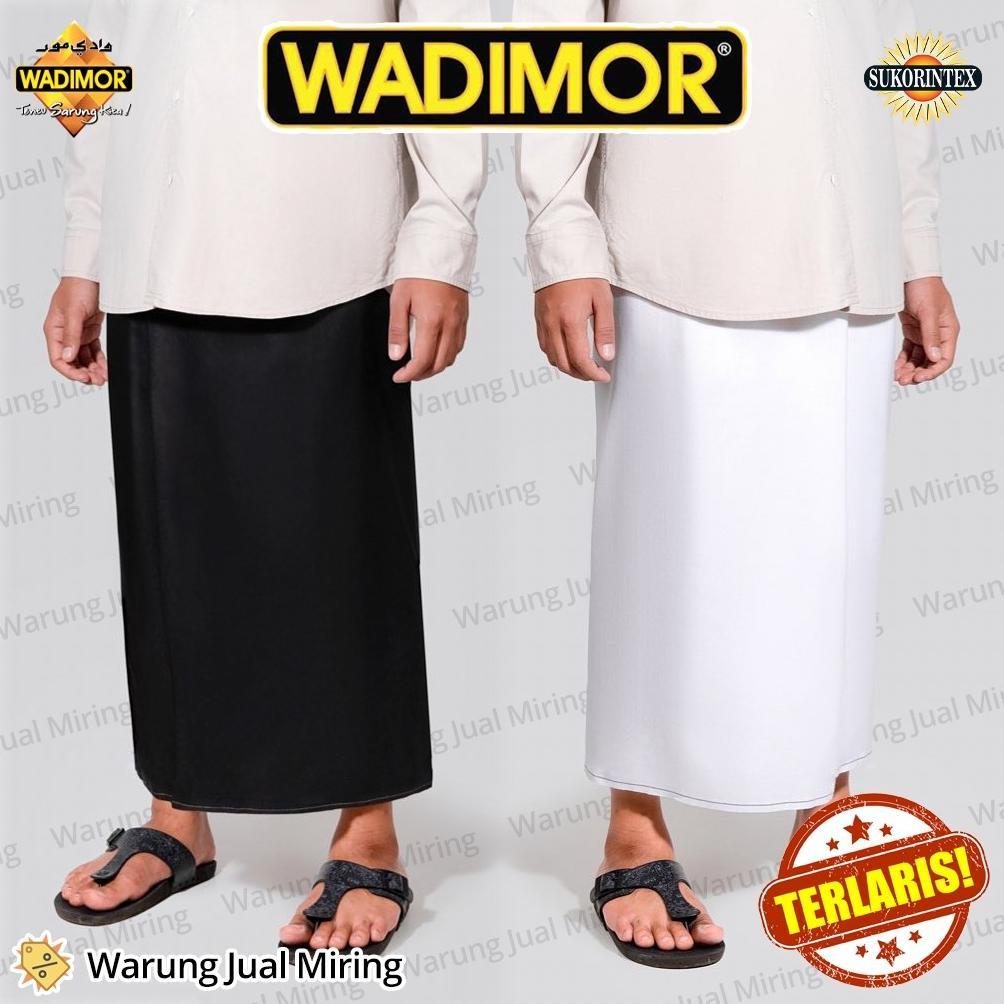 DISKON SARUNG WADIMOR HITAM PUTIH POLOS PREMIUM ORIGINAL DEWASA ANAK GROSIR KAIN SAMPING TUMPAL SHOL