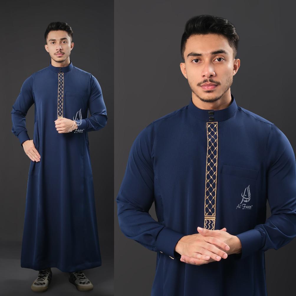 FREE ONGKIR JUBAH AZMAN SLIMFIT BORDIR GAMIS SLIMFIT PRIA BORDIR JUBAH PRIA MUSLIM GAMIS PRIA PANJAN