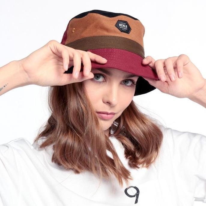 DY141 - RCKLS. Bucket Hat Rainbow | Topi Distro | Topi Bucket Dewasa