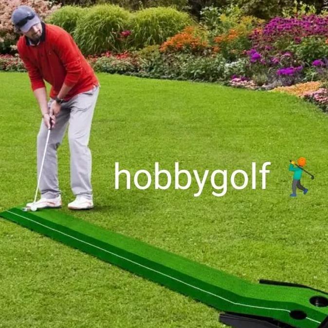 TERMURAH - GOLF Putting Mat Indoor Karpet Green Latihan Putting