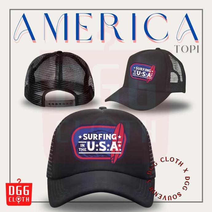 DF72 - DGGCloth Topi Souvenir Amerika Topi Trucker Oleh Oleh USA