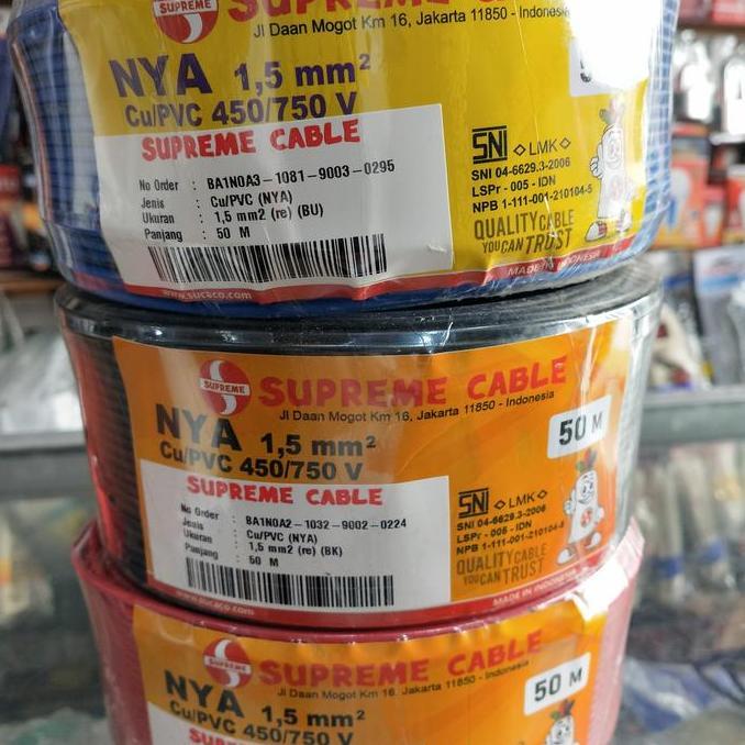 Kabel SUPREME NYA 1x1.5 50mtr/ Supreme Nya 1x1.5 50meter