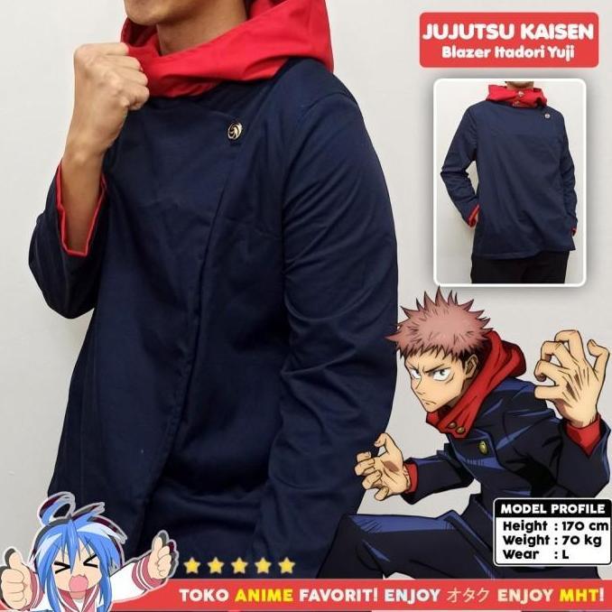 Blazer Jaket Anime Gakuran Jujutsu Kaisen Itadori Yuji Sukuna