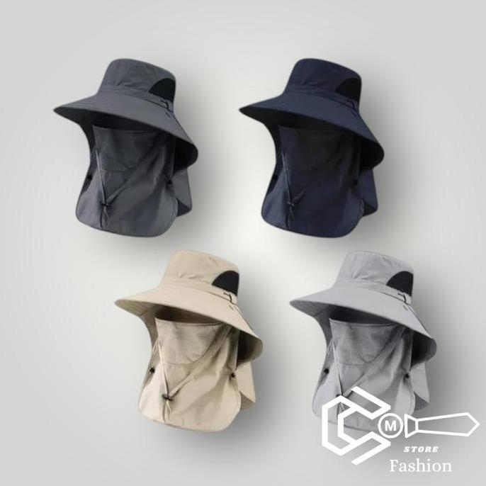 DF225 - Topi Rimba Topi Gunung Topi Lebar Pria Wanita Dewasa Import Abu