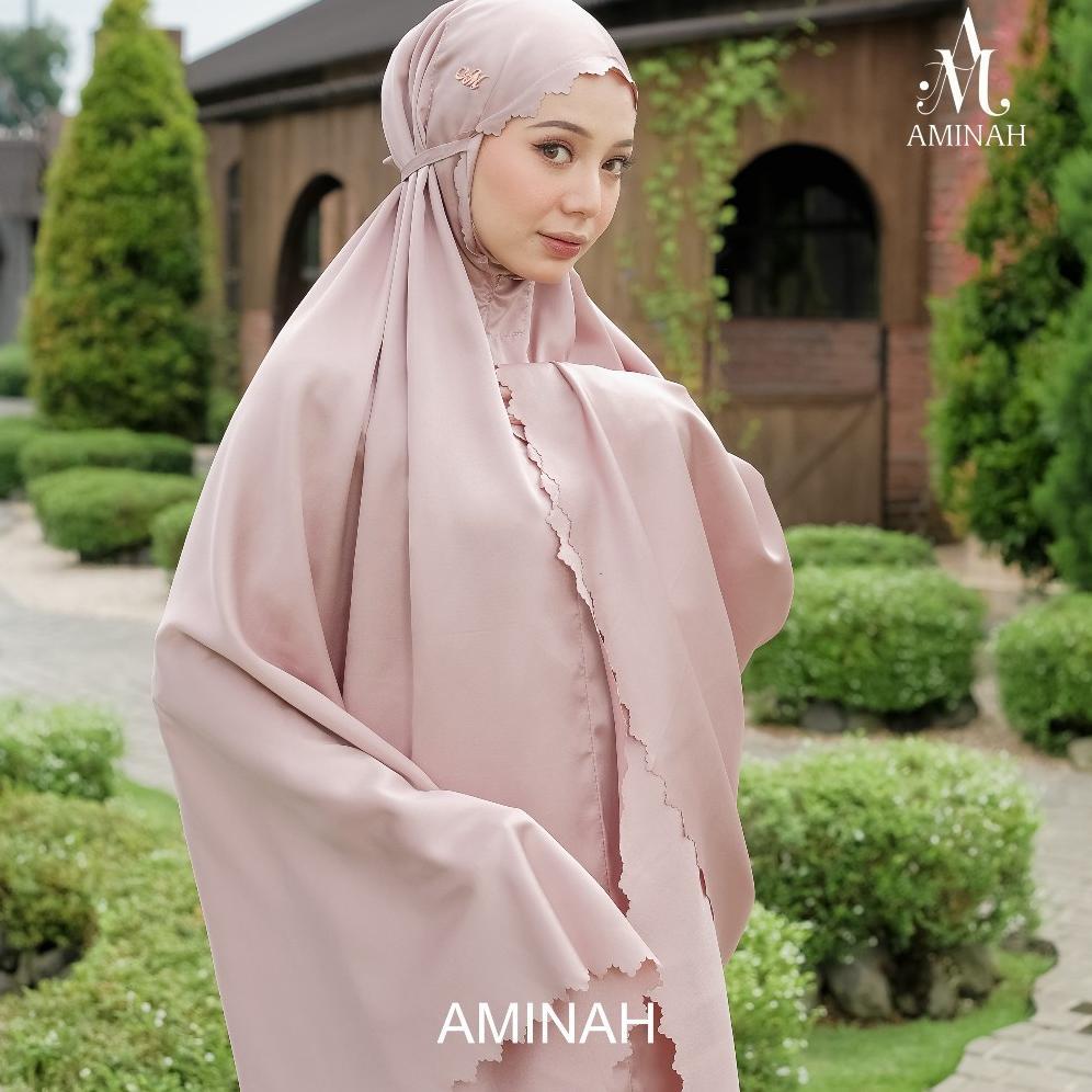 DISKON AMINAH - MUKENA DEWASA SILKY TRAVELING DAILY AMINAH LASERCUT