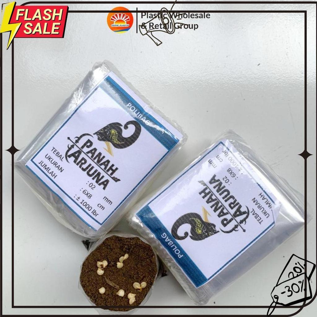 Polybag Semai 6X7 Plastik Semai/Polybag Benih 1Ikat= 1000Pcs Polybag Cabai Meledak