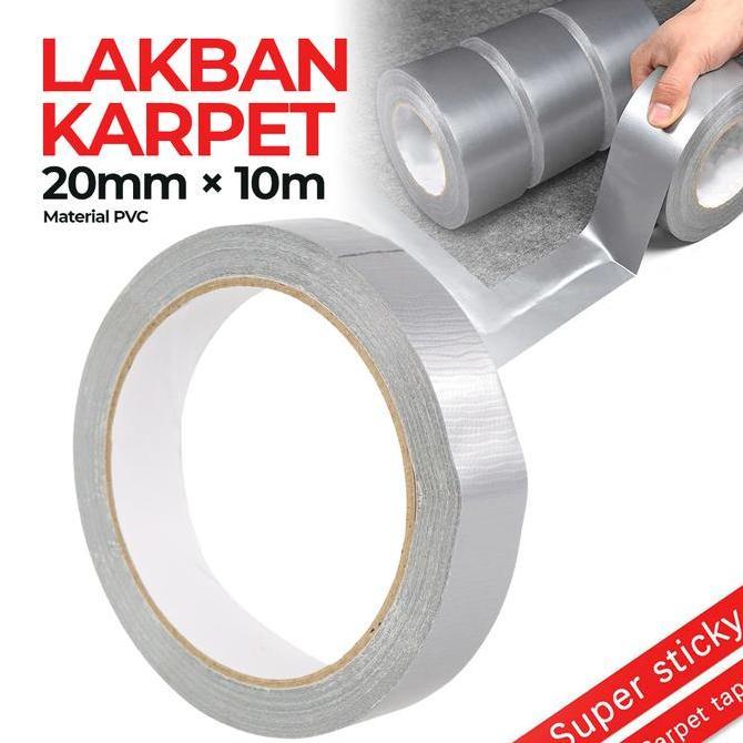 RELAXYSHOPID Lakban Perekat Karpet Kain Tempel Lantai Anti Slip Super Kuat 10 Meter