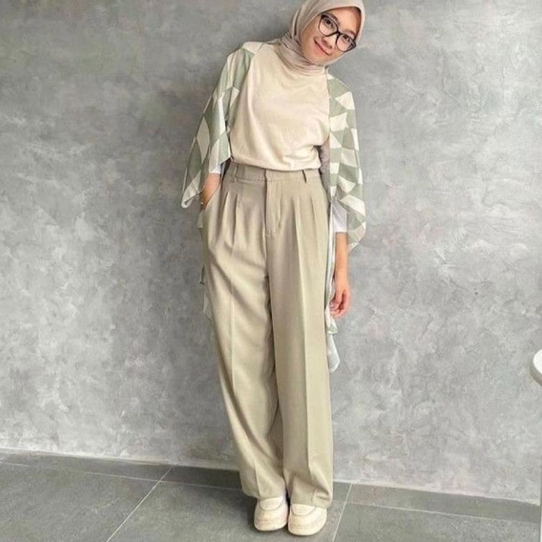 OOTD Celana Loose Pants JUMBO - Celana Kulot Wanita JUMBO - Celana Anti Kusut OOTD