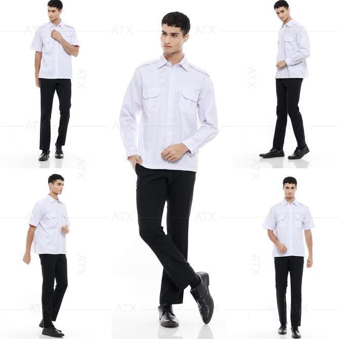 Baju Dinas Putih Seragam Kerja Lengan Panjang Pendek Kemeja PDH PDL PNS Tactical