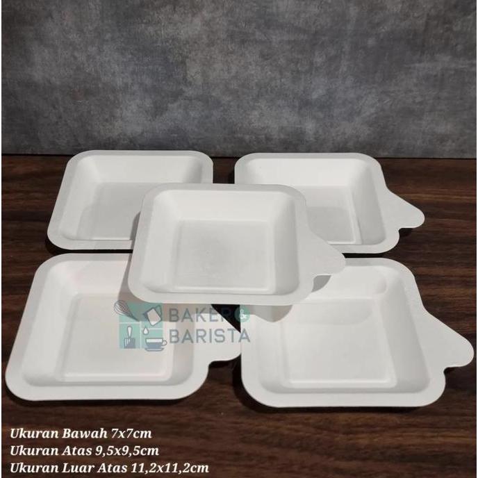 ~~~~~] Piring kecil pesta disposable isi 5pcs piring kue potong kertas