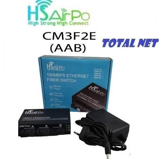 HS AIRPO HTB CM3F2E 3FO 2Lan MEDIA CONVERTER 3 FIBER 2 ETH