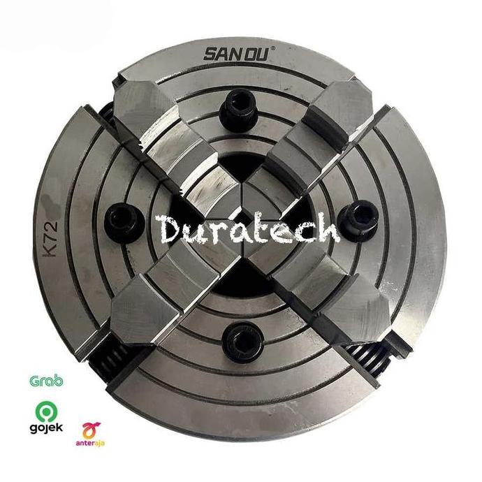 Claw bubut 4jaw 160mm / Chuck bubut 4 kaki / Kepala mesin bubut San Ou