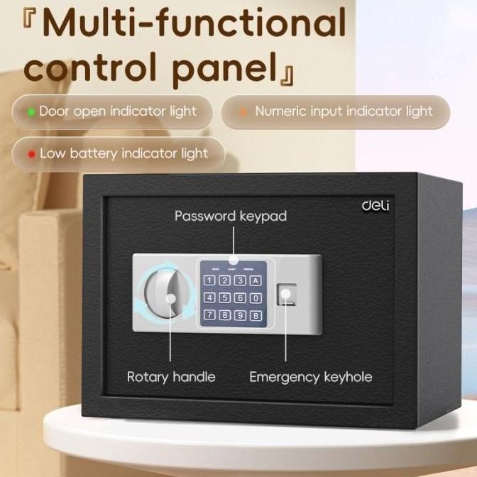 Deli Brankas Digital Safe Key and Password D-ET520 -521-522-523-524 FW