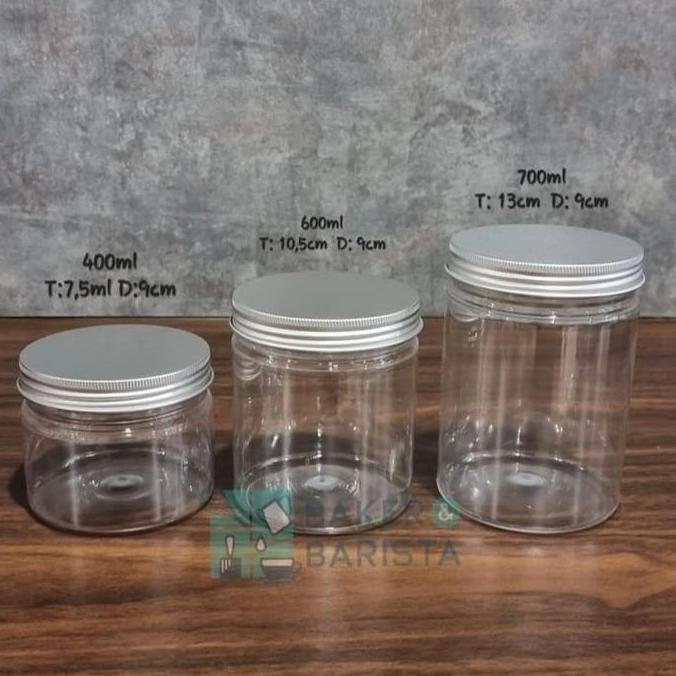 populer] Toples Jar Mika Plastik Kue Kering Cookies Snack Dessert / Toples Jar 400ml 600ml 700ml