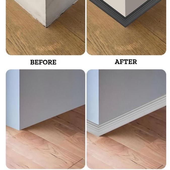 6/10CM List Dinding PVC Lembut Yang Dapat Menempel Sendiri 3D Walpaper List Foam Stiker Dinding List