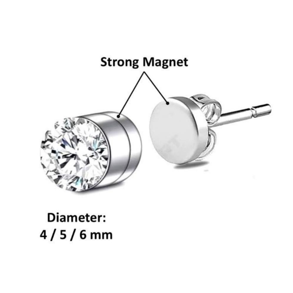 READY STOCK ANTING MAGNET PERMATA PRIA TITANIUM ELEGAN MIRIP ASLI ANTING MAGNET TITANIMUM ANTING MAG
