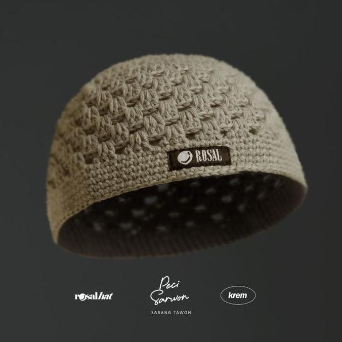 Peci Rajut Tebal Premium Sarwon By Rosal Peci Rajut Bold Kopiah Rajut Putih Peci Haji LM