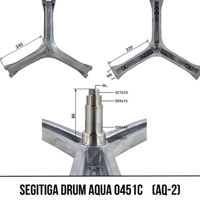 Spider  / Segitiga Mesin Cuci Drum Aqua Front Loadingfqw 1010Qd Fqw-1010