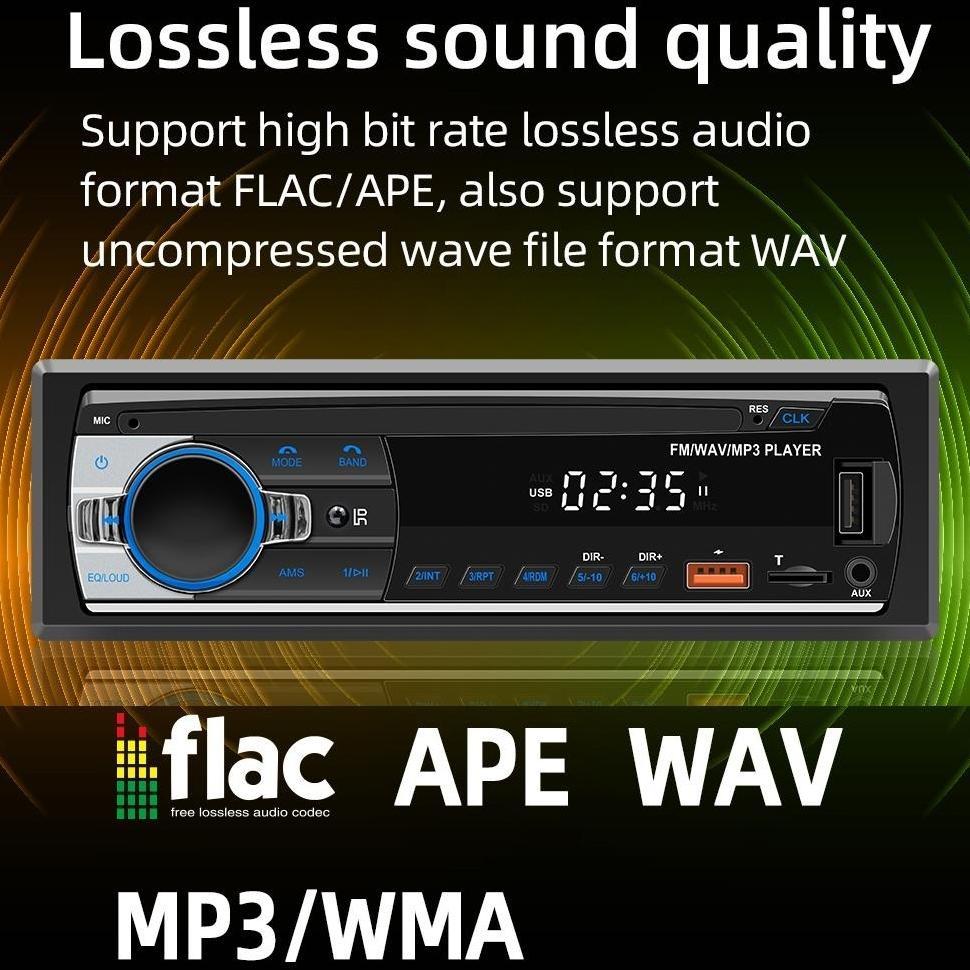 Tape Mobil Truk Bus Alat Berat 24 Volt Bluetooth Usb Fm Radio Model A720 Mp3 Aux Tape Singe Din Truc