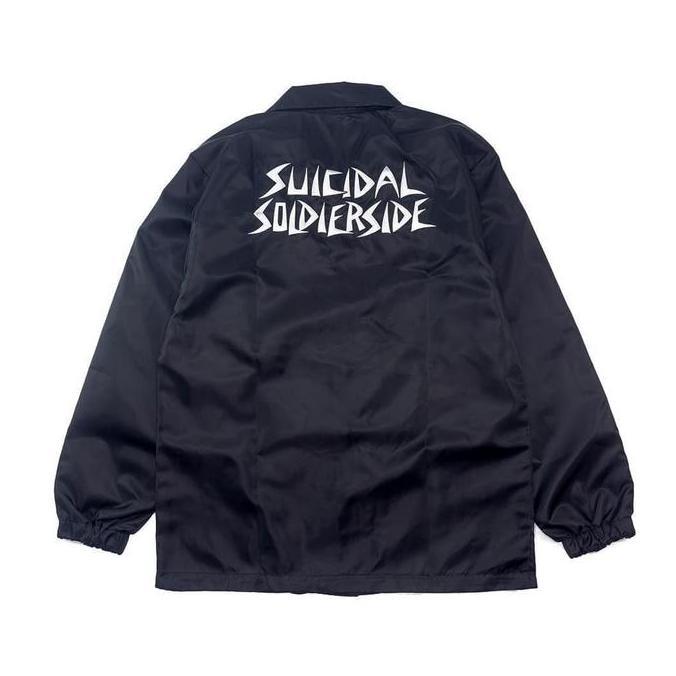 Soldierside Familia Windbreaker Jaket Parasut "SuicidalSS" Black Bordir Simple WB112