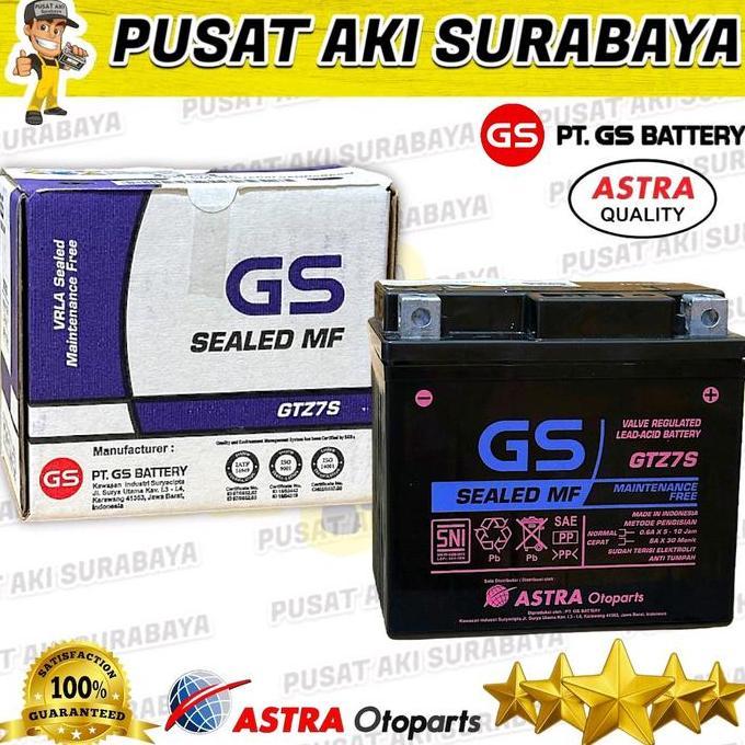Promo ACCU KERING ORIGINAL GS ASTRA GTZ7S HONDA VARIO 125 150 TAHUN 2013 2014 2015 2016 2017 AKI MOT