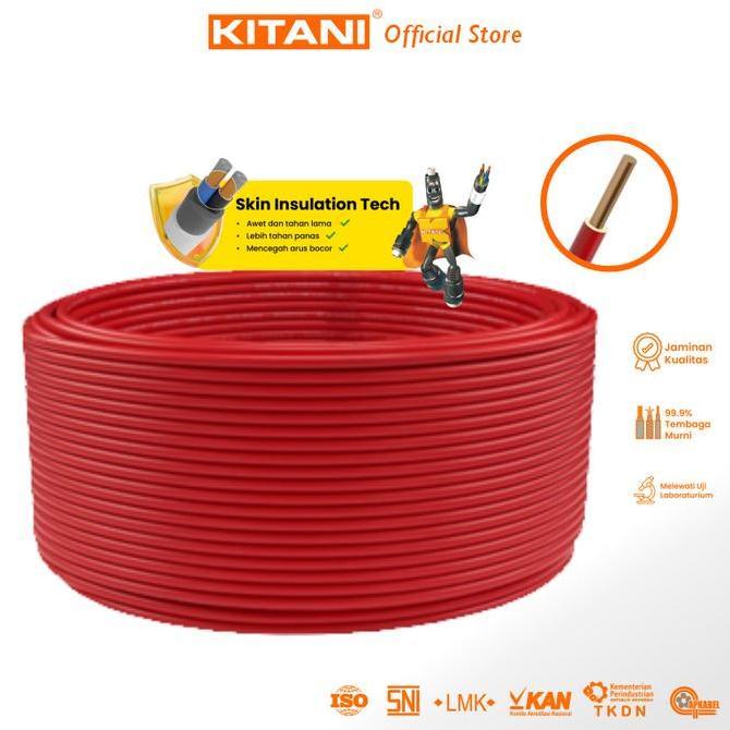 TERBARU - KITANI - NYA 4 mm - 100 Meter - Kabel Listrik Tembaga Kawat