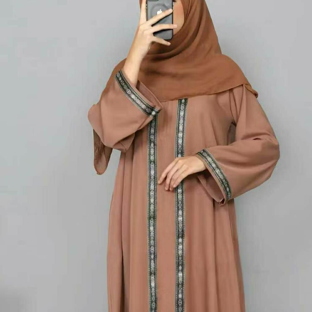 Murah (Cod) Promo Abaya Madina Renda Lurus Ironless Adem Lembut//Gamis Arab Saudi Turkey