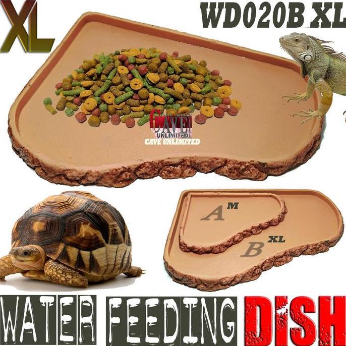 Lansungaja- Wd020B Feeding Dish Corner Tempat Makan Reptile Kura Tortoise Iguana