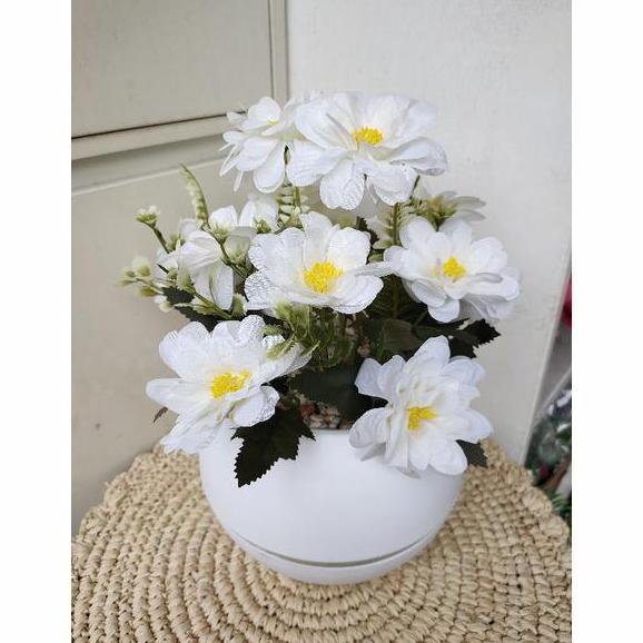 OK BUNGA DAHLIA ARTIFICIAL POT BOLA ''