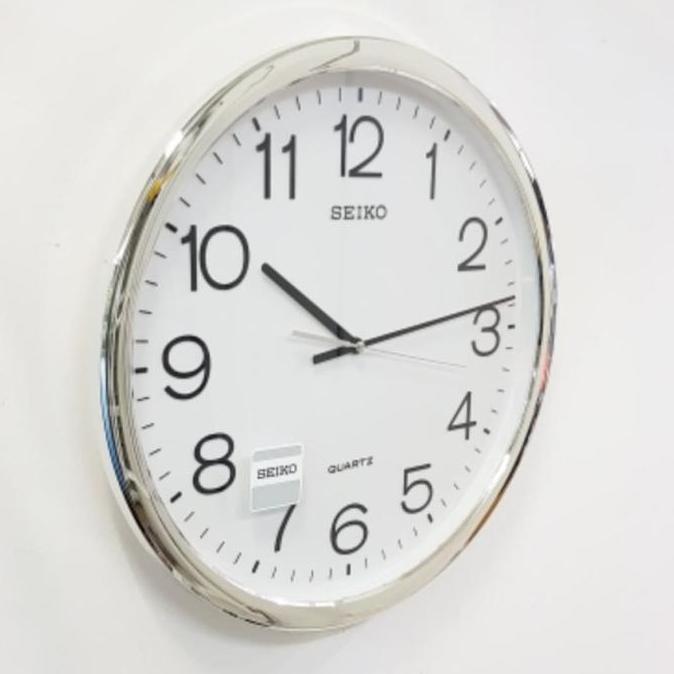 OK JAM DINDING SEIKO UKURAN BESAR DIAMETER 40 CM 16 INCH PUTIH ORIGINAL ''