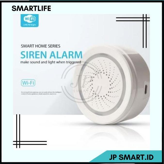 Promo Smartlife Siren Sirine Alarm For Cctv Door Window Sensor Model Wifi Wireless Setting By Wifi A