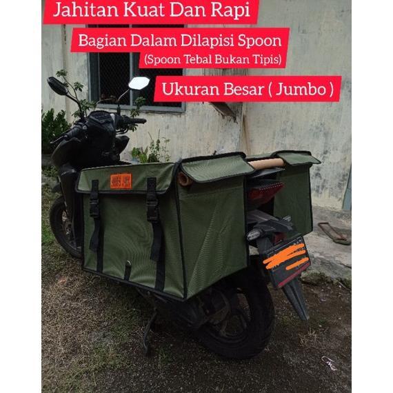 ORIGINAL Tas Pos Obrok Kurir Sales Anti Air Tas Motor Tas Rengkek Tas Kargo Aries Jaya - Besar ( Jum