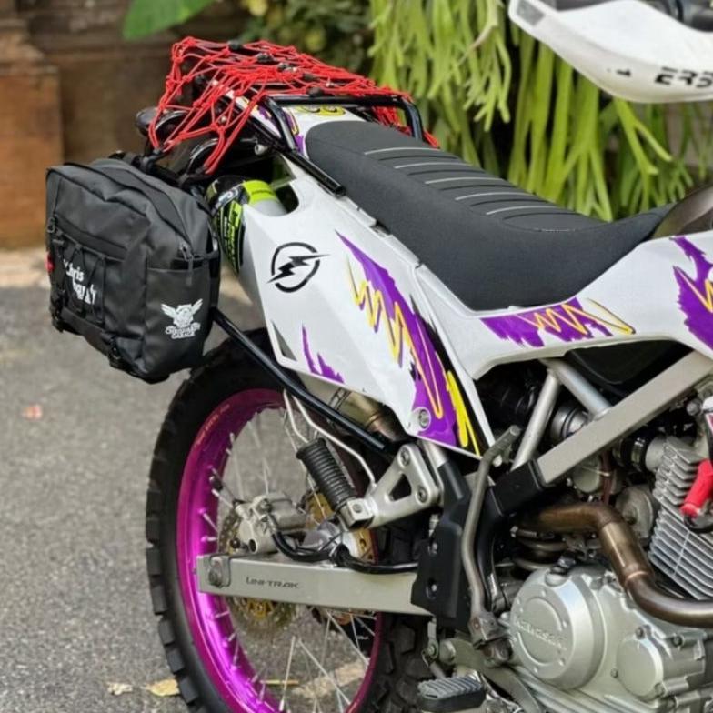 HOT TAS MOTOR TOURING WATERPROOF SIDE BAG WIN BACKRACK WATERPROOF TAS MOTOR SAMPING BELAKANG DEPAN B