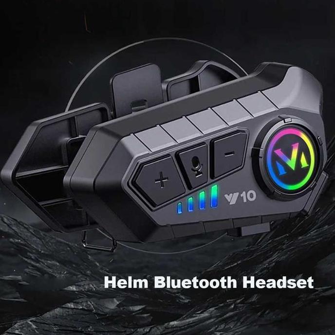 Promo Intercom Helm Bluetooth Radio FM Headset Helmet Motorcycle - Diskon