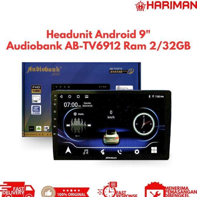 Promo Headunit Android 9 Inch Audiobank AB-TV6912 Ram 2/32GB Diskon