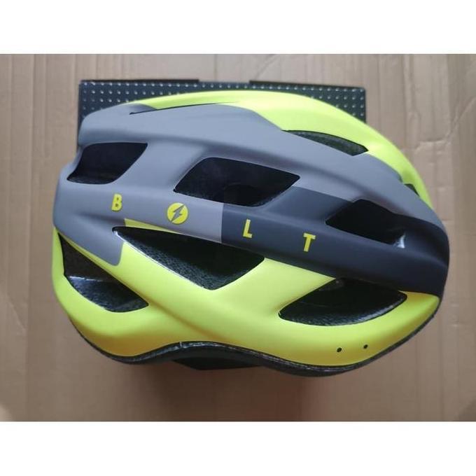 Promo Helm Sepeda MTB Roadbike Polygon BOLT Matt Yellow Grey Uk. L Diskon