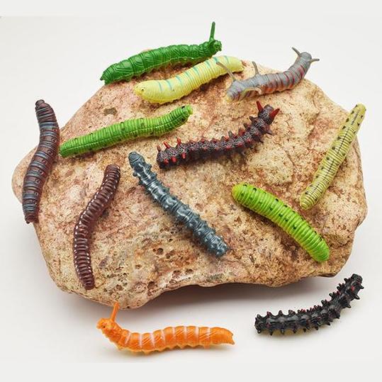UBUL 6cm acak ulat bulu caterpillar serangga mainan prank toys plastik