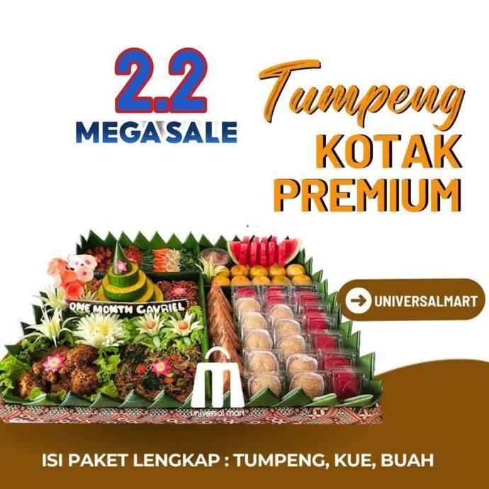 Belisekarang- Tumpeng Nasi Kuning Kotak Premium Paket Lengkap