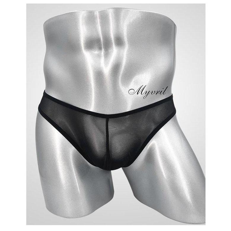 Lansungkirim- Celana Dalam Brief G String Pria Transparan Thong Berongga Y0560