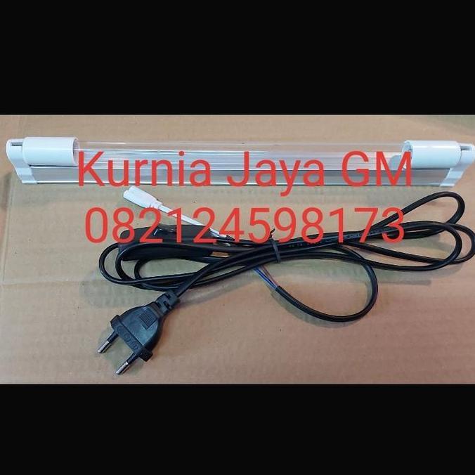 Lansungkirim- Lampu Uvc Sterilizer T5 8Watt /Uv Kuman Bakteri 8Watt Kap+Kabel Set