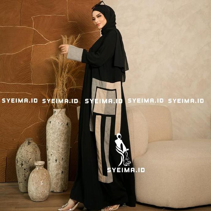 Sekarangaja- Yarra Abaya Exclusive Original Brand Lokal By Syeima.Id Abaya Hitam Abaya Premium Abaya