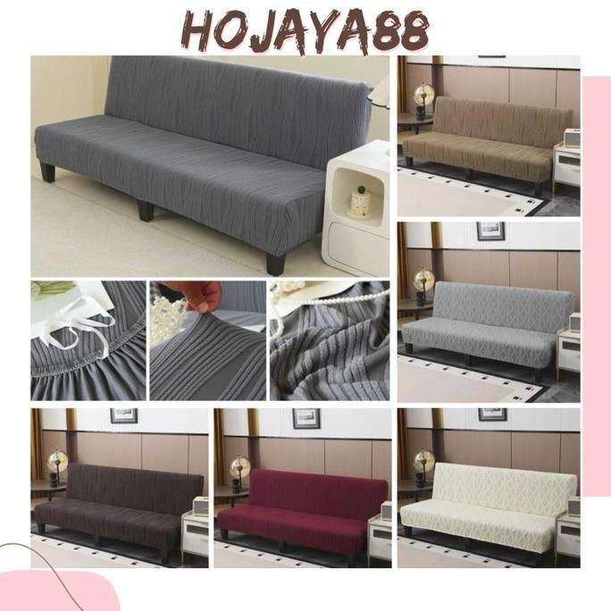 * SARUNG SOFA BED COVER SOFA BED BAHAN KAIN BLUDRU LEMBUT HALUS TEBAL ELASTIS //